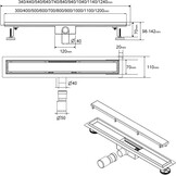 Gouden Doucheafvoer 70cm - Roestvrij Staal - 29% Korting