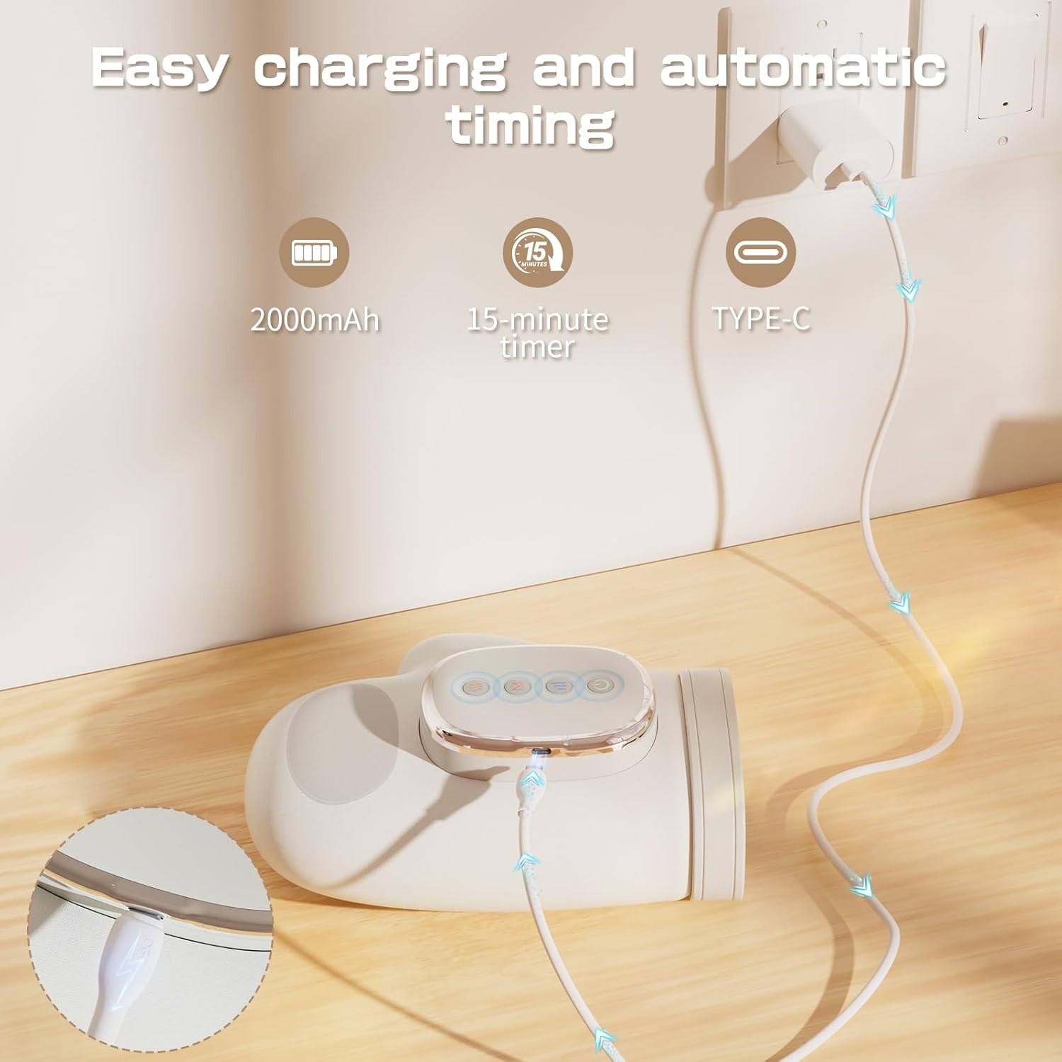 Draadloze Handmassager met Warmtefunctie - 34% Korting!