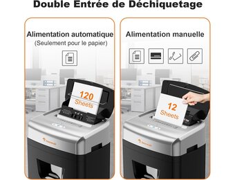 Bonsaii Papierversnipperaar C233-B - 120 Vel Automatisch - P4 Microsnijder - 30% Korting