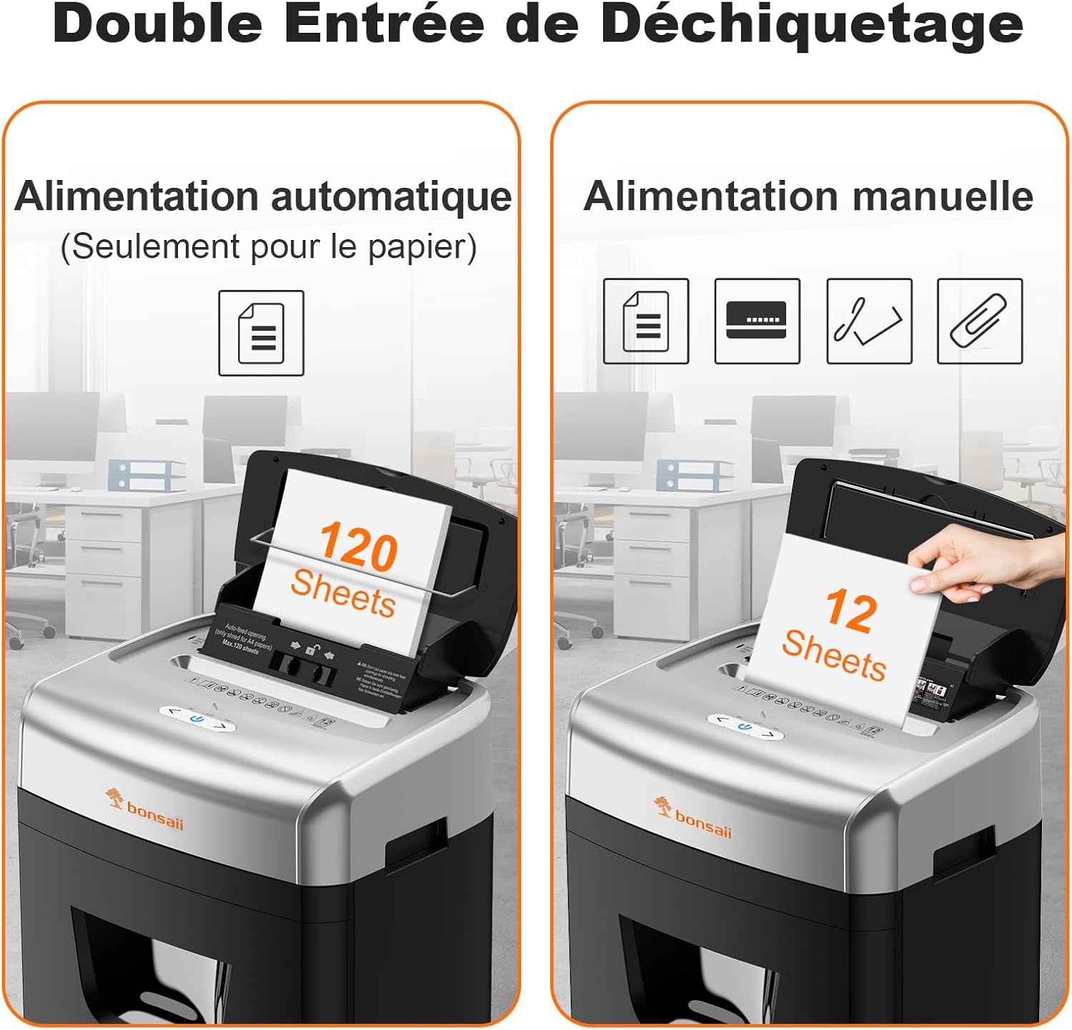 Bonsaii Papierversnipperaar C233-B - 120 Vel Automatisch - P4 Microsnijder - 30% Korting