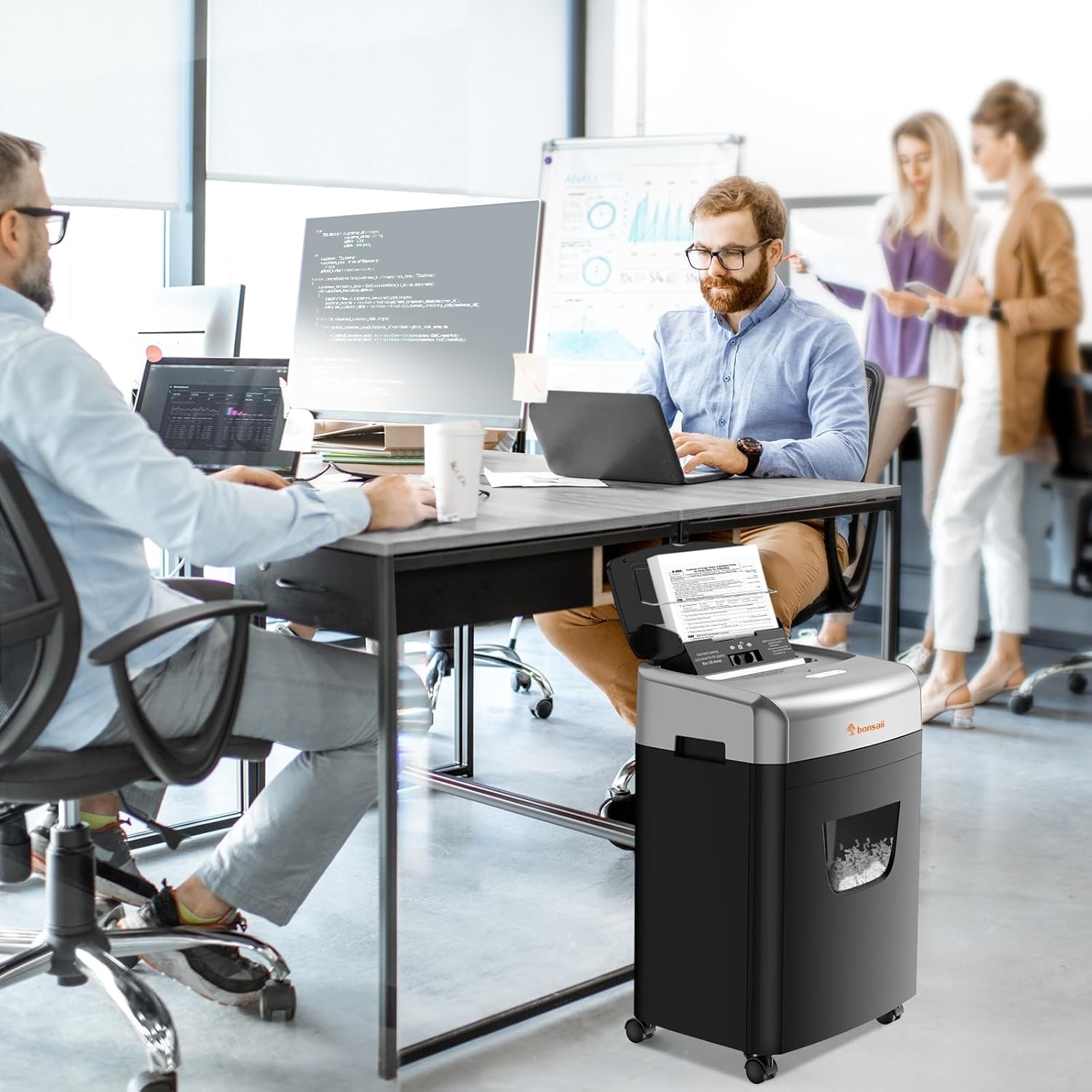 Bonsaii Papierversnipperaar C233-B - 120 Vel Automatisch - P4 Microsnijder - 30% Korting