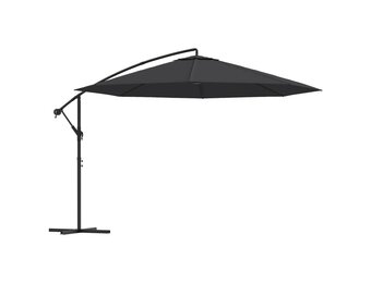 vidaXL Zweefparasol Zwart - 35% Korting