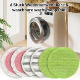 OGORI Elektrische dweil, vloerwisser, elektrisch, draadloos, met sproeifunctie, accu, dweil, polijstmachine + 2 batterijen, 400 ml watertank, led-verlichting, dubbele rotatiemop voor dweilen en