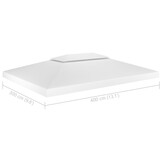 vidaXL Prieeldak Wit 4x3m - 34% Korting!