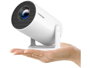 Mini-beamer 4K Ondersteund, Draagbare Projector met WiFi6 en Bluetooth 5.4, Automatische Trapeziumcorrectie, 180 Graden Draaibaar, 1080P Smart Beamer Thuisbioscoop/Outdoor Projector