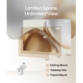 Mini-beamer 4K Ondersteund, Draagbare Projector met WiFi6 en Bluetooth 5.4, Automatische Trapeziumcorrectie, 180 Graden Draaibaar, 1080P Smart Beamer Thuisbioscoop/Outdoor Projector