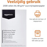 Amazon Basics Printerpapier A4 80 g/m² - 2500 vel - 28% Korting