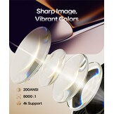 Mini-beamer 4K Ondersteund, Draagbare Projector met WiFi6 en Bluetooth 5.4, Automatische Trapeziumcorrectie, 180 Graden Draaibaar, 1080P Smart Beamer Thuisbioscoop/Outdoor Projector