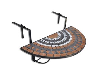 vidaXL Balkontafel Mozaïek 34% Korting - Terracotta/Wit