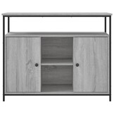 vidaXL Dressoir 100x35x80 cm bewerkt hout grijs sonoma