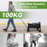 HIKENTURE Opvouwbare Trolley - 65L, 100kg - 59% Korting