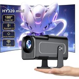 【HY320 Mini】Beamer,Full HD,ondersteunt 4K,Android beamer,outdoor mobiele telefoon,draagbare thuisbioscoop,mini-projector,wifi, bluetooth 1080p,180 graden draaibaar,draagbare beamerdeken met