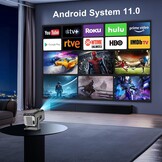 【HY320 Mini】Beamer,Full HD,ondersteunt 4K,Android beamer,outdoor mobiele telefoon,draagbare thuisbioscoop,mini-projector,wifi, bluetooth 1080p,180 graden draaibaar,draagbare beamerdeken met