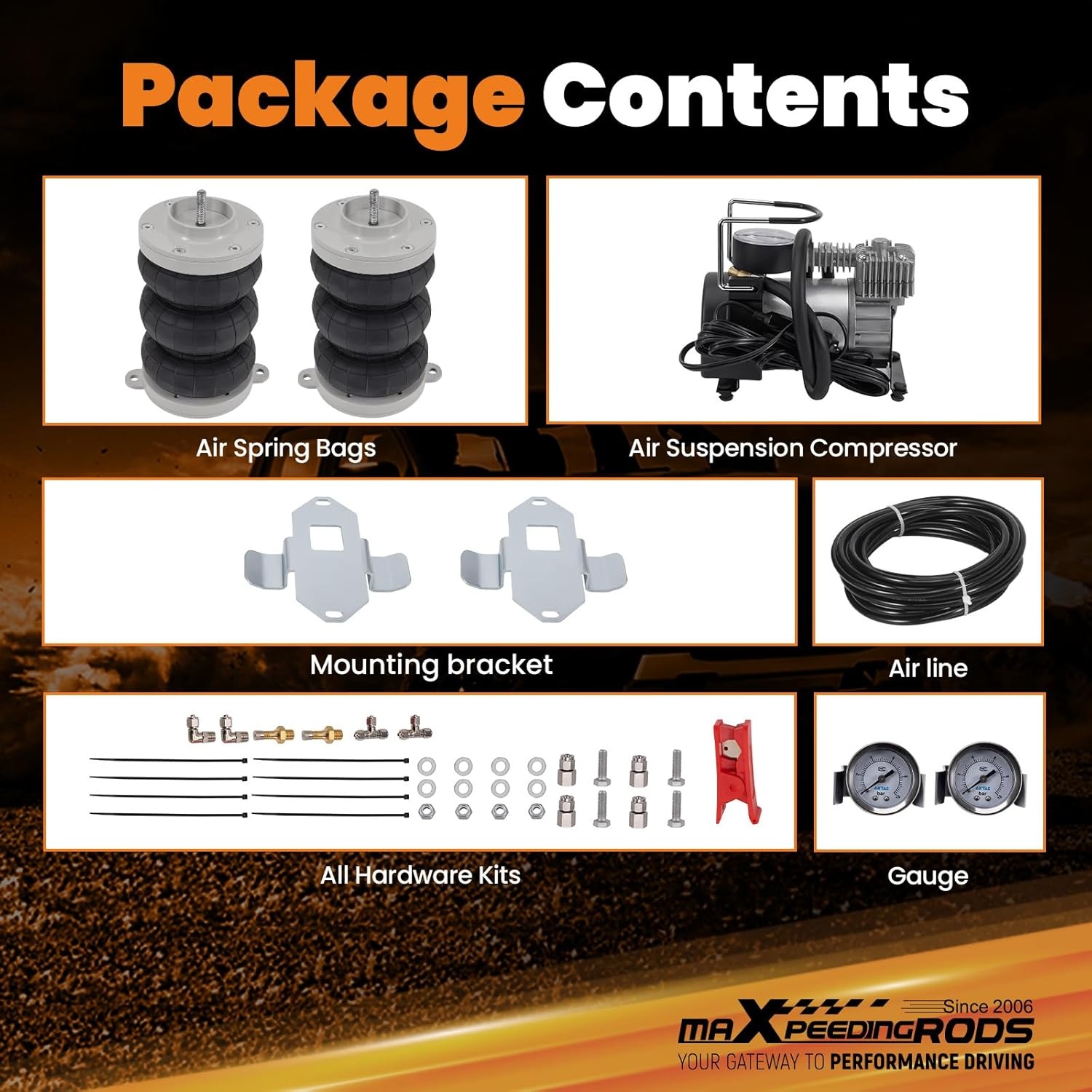 Luchtvering Compressor Kit voor Fiat Ducato, Citroën Jumper, Peugeot Boxer (230/244/250)