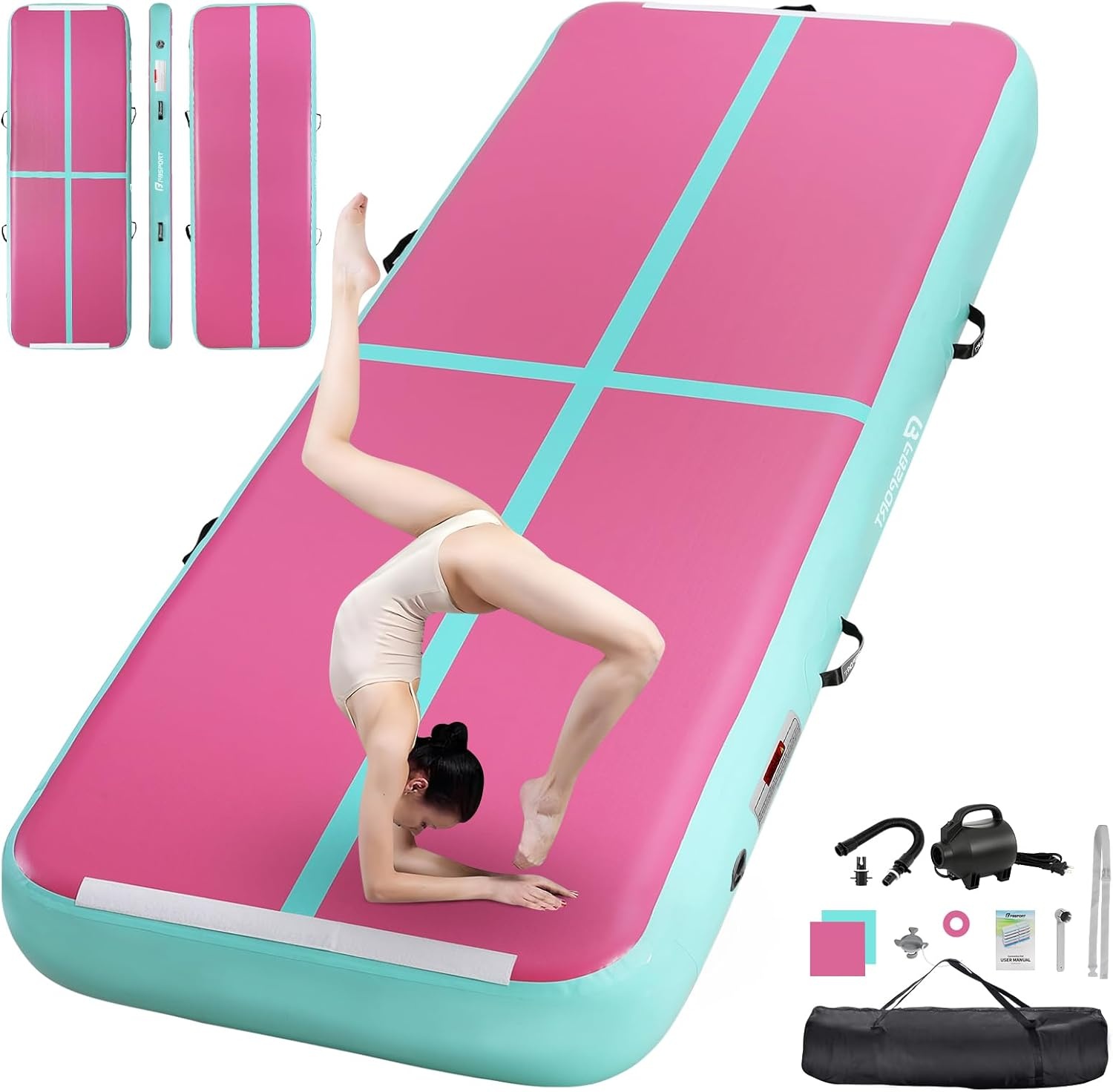 FBSPORT Airtrack Gymnastiekmat 10/20cm | 35% Korting
