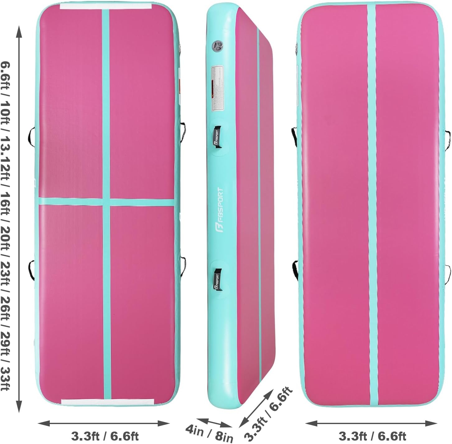 FBSPORT Airtrack Gymnastiekmat 10/20cm | 35% Korting