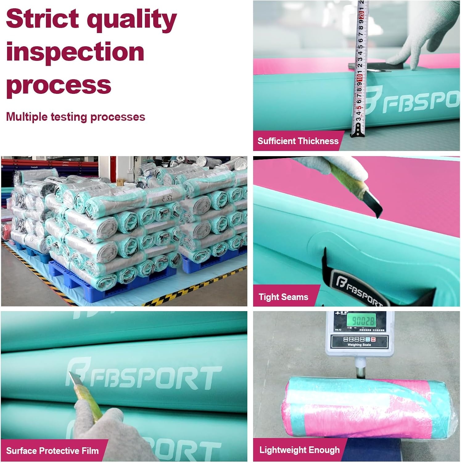 FBSPORT Airtrack Gymnastiekmat 10/20cm | 35% Korting