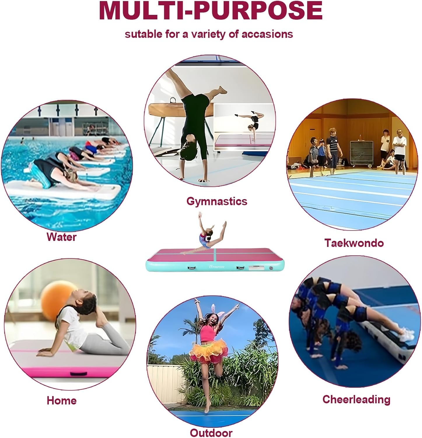 FBSPORT Airtrack Gymnastiekmat 10/20cm | 35% Korting