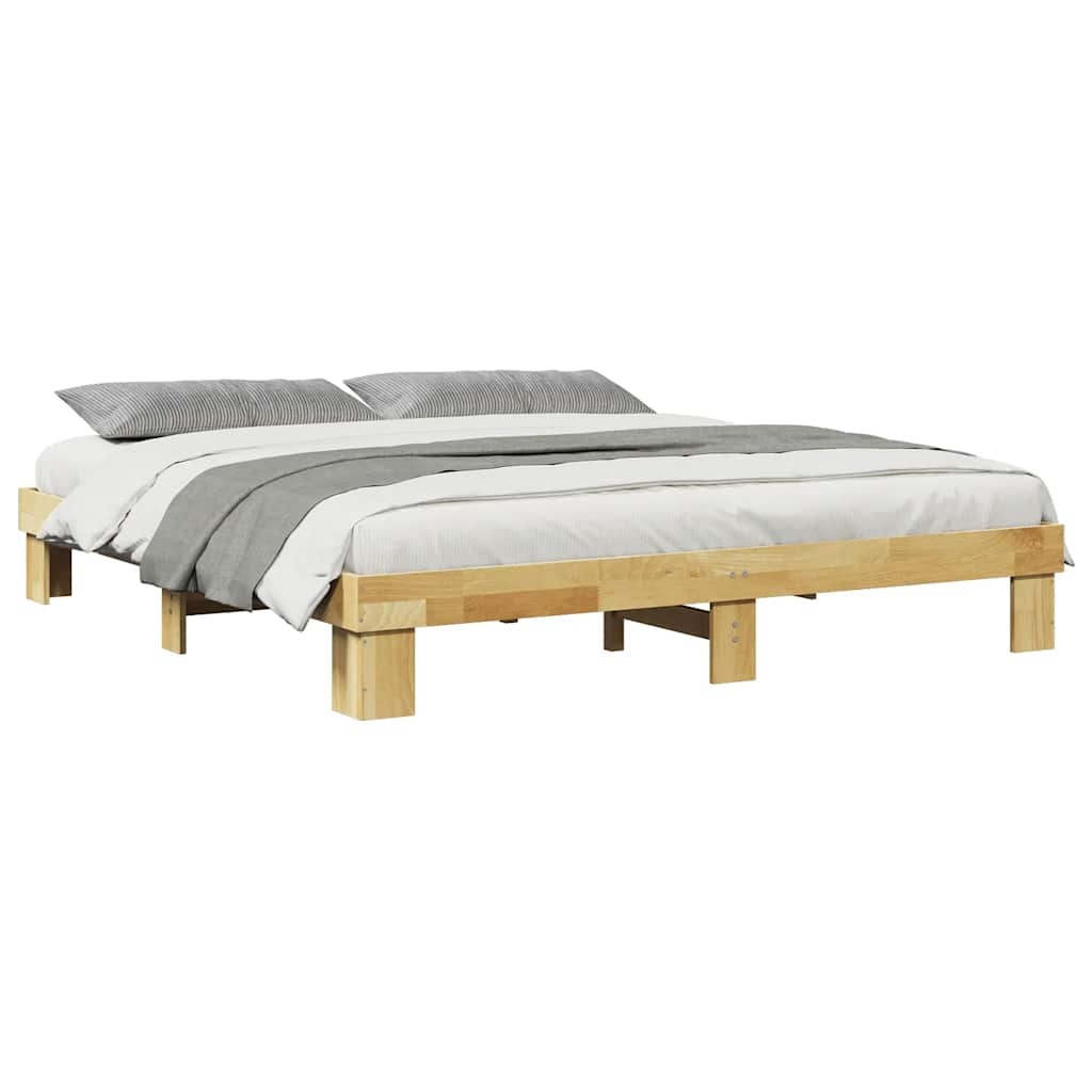 Retourtje: Massief Houten Bedframe Eiken 180x200 - 35% Korting!