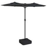 vidaXL Parasol dubbel dak met LED's 316x240 cm antracietkleurig