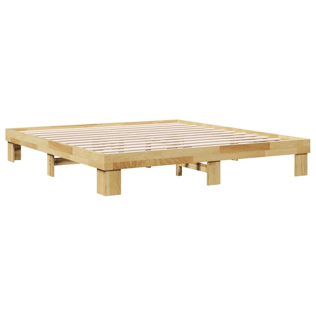 Retourtje: Massief Houten Bedframe Eiken 180x200 - 35% Korting!