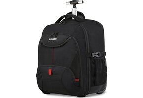 Zwarte Rugzak Trolley 17" Laptop - 53% Korting