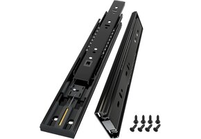 AOLISHENG Ladegeleiders 350mm Zwart Soft Close - 27% Korting