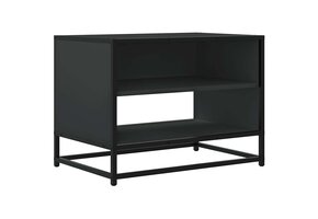 VidaXL TV-meubel Zwart Bewerkt Hout/Metaal (61x40x46 cm) - 50% Korting!