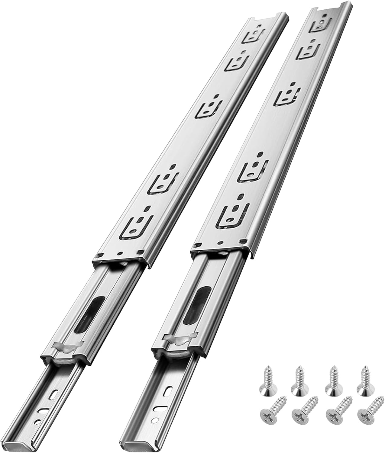 AOLISHENG Soft Close Ladegeleiders 350mm Zwart Volledig Uitschuifbaar Zware Kwaliteit 45kg Draagvermogen (1 Paar)