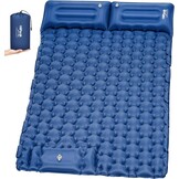 HiiPeak Zelfopblazende slaapmat voor 2 personen, 120 x 200 cm, luchtmatras, camping, dubbele isolerende campingmat voor tent, ultralicht, met hoofdkussen