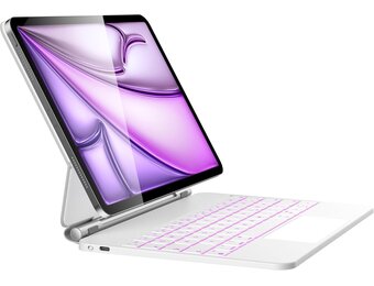 HOU Toetsenbordhoes met Trackpad voor iPad Air/Pro 13" (Wit) - 30% Korting