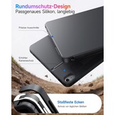 HOU iPad 11. A16/10e generatie case met toetsenbord, draaibaar en afneembaar toetsenbord voor iPad 11"/10, elastische penhouder, volledige beschermhoes, 7-kleuren achtergrondverlichting, multi-touch