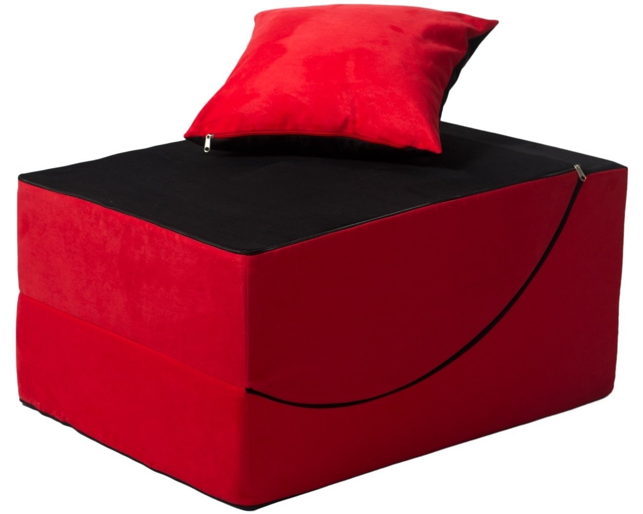 Opvouwbare Relax Sofa Zwart/Rood - 61% Korting!
