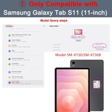 ROOFEI Hoes voor Samsung Galaxy S11 2025 11 inch, hoes met toetsenbord: Tab S11 Tablet 2025 5G toetsenbord met touchpad & 3-zozen-7-kleurige verlichting, Duitse QWERTZ-lay-out, toetsenbordhoes met