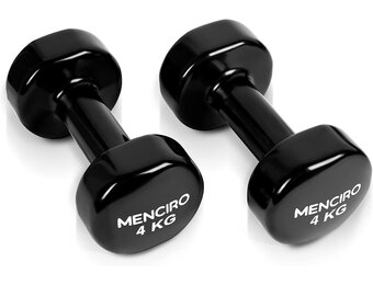 MENCIRO Halters set van 2 voor mannen en vrouwen, 1 kg - 5 kg korte halters gewichten voor thuis, sportschool en krachttraining