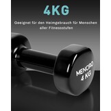 MENCIRO Halters set van 2 voor mannen en vrouwen, 1 kg - 5 kg korte halters gewichten voor thuis, sportschool en krachttraining