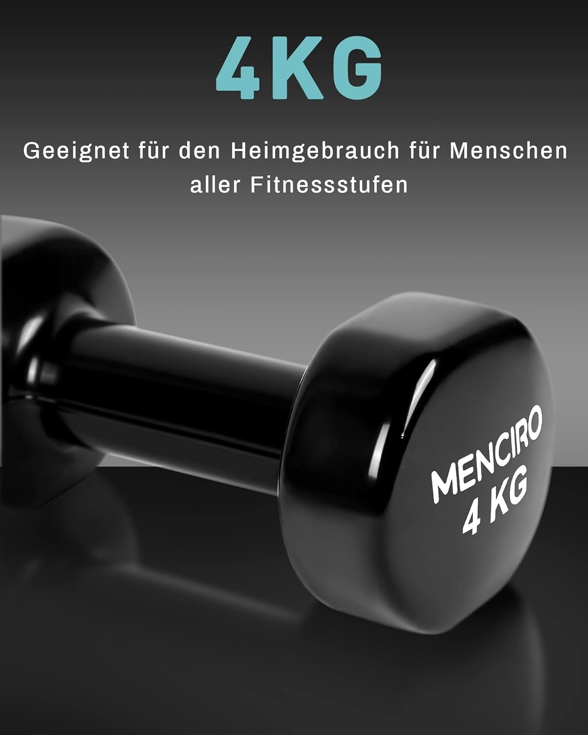 MENCIRO Halters set van 2 voor mannen en vrouwen, 1 kg - 5 kg korte halters gewichten voor thuis, sportschool en krachttraining