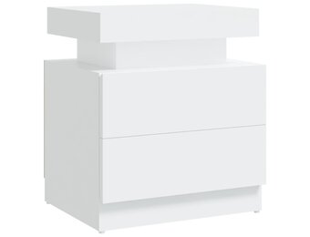 VidaXL Nachtkastje wit - 45x35x52 cm - Bewerkt Hout - 74% Korting