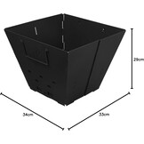 Snowpea Draagbare vuurkorf voor kamperen, inklapbare buitenvuurplaats, opvouwbaar met draagtas, ijzeren kom voor picknicks, vreugdevuur, patio, achtertuin en tuin - top grill, zwart (FP-01)