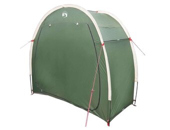 vidaXL Fietstent met dak met opslag Groen 210 x 90 x 174 cm