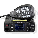Retevis RT95 Mini Dubbele Band Mobiele Radio 25W 200 Kanalen Amateur Radio DTMF 5Tone Walkie Talkie Car Transceiver met Programmeerkabel (Zwart)