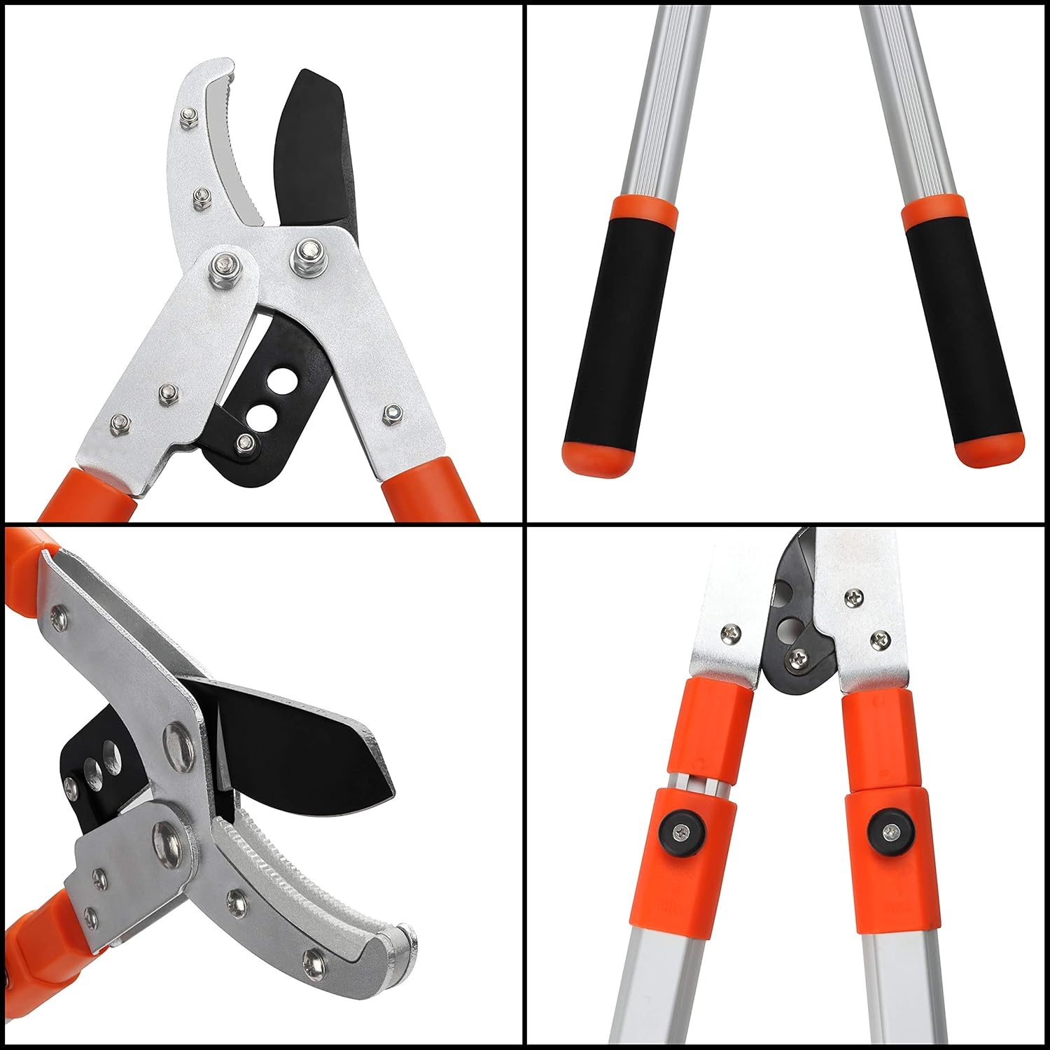 Kurtzy Zware Kwaliteit Telescopische Aambeeld Snoeischaar – 67-100 cm – Uittrekbare Tuinschaar en Snoeichaar – Professionele Vlijmscherpe Trimmer Voor Dikke Takken