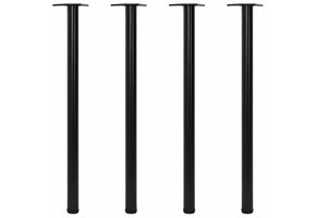 4x In hoogte Verstelbare Tafelpoten Zwart 1100mm - 34% Korting!