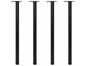 4x In hoogte Verstelbare Tafelpoten Zwart 1100mm - 34% Korting!