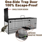 Levende dierenvanger Amagabeli 78x26x29cm - Vangkooi voor ongedierte zoals wasberen, mollen, eekhoorns en zwerfkatten