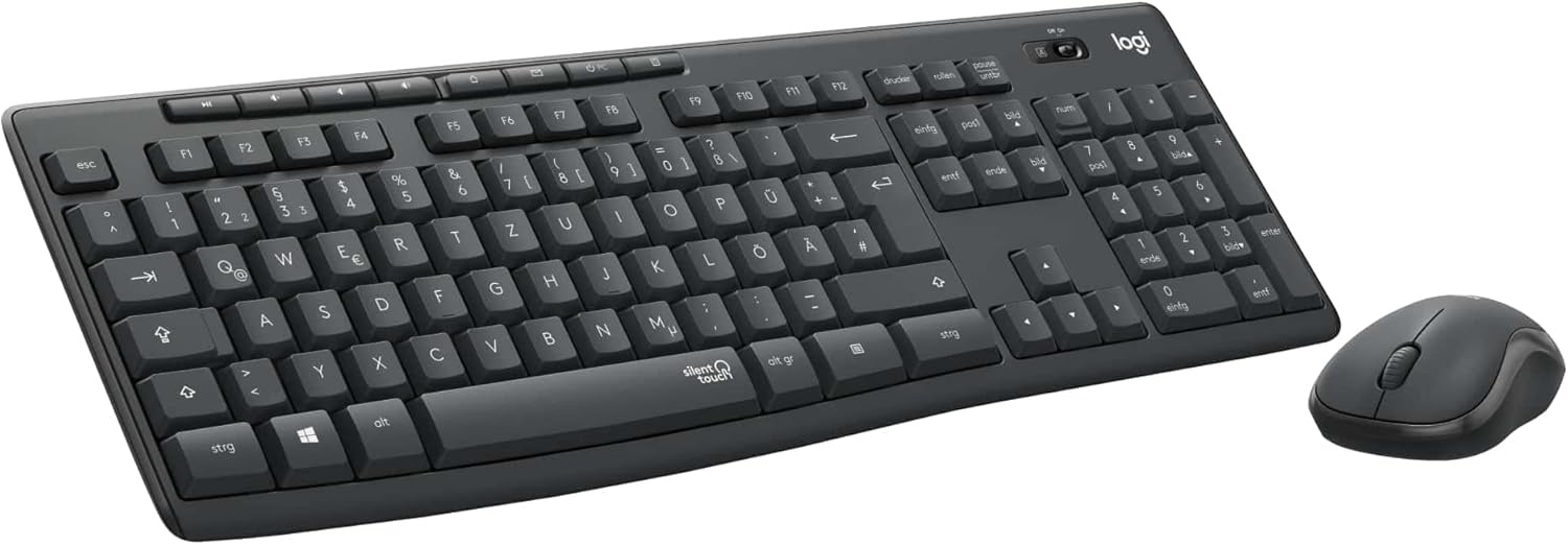 Logitech MK295 Siilencious draadloze combo, zwart (QWERTY Duitse versie)