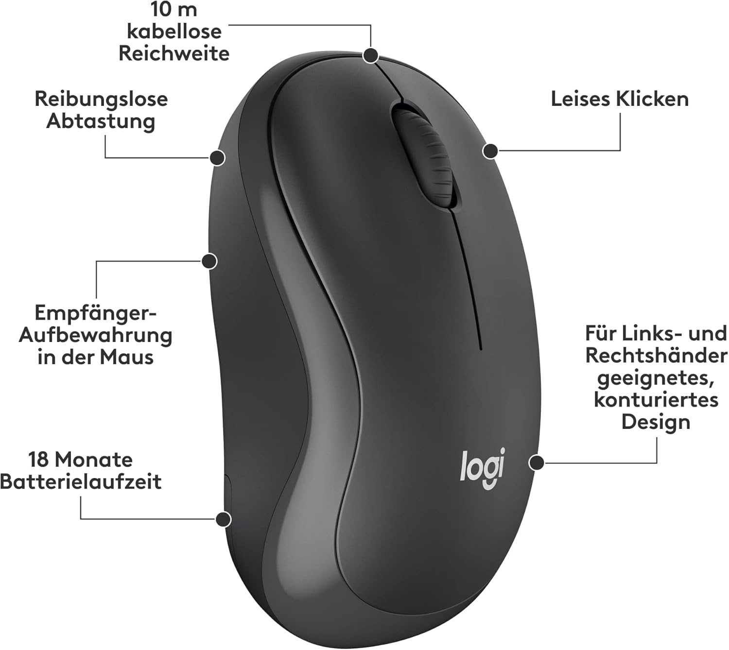 Logitech MK295 Siilencious draadloze combo, zwart (QWERTY Duitse versie)