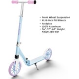 PHOEROS Kick Scooter voor kinderen van 6-12 jaar, tieners en volwassenen, jeugd. Lichtgewicht aluminium step voor tieners volwassenen jongens meisjes met 20,3 cm grote wielen, opvouwbaar, 3 in hoogte