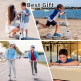 PHOEROS Kick Scooter voor kinderen van 6-12 jaar, tieners en volwassenen, jeugd. Lichtgewicht aluminium step voor tieners volwassenen jongens meisjes met 20,3 cm grote wielen, opvouwbaar, 3 in hoogte