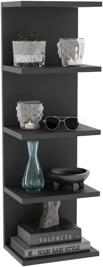 Boekenkast Wandplank, Aan Muur Gemonteerde Plank, Legplanken, Zwevende Planken, Boekenkast, Opbergplanken voor Slaapkamer, Woonkamer, Badkamer, Keuken, Bureau, 7 planken, Wit